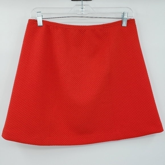 KENSIE Casual Red Mini Skirt w/ Gold Buttons - Picture 3 of 7